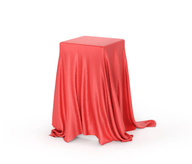 istock Pedestal with cloth on a white background. 3d illustration 1400563987