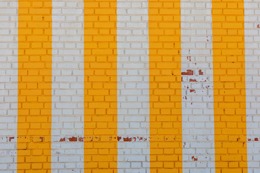 Yellow and white brick wall texture