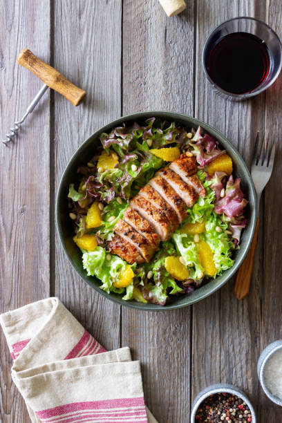istock Salad with duck, oranges and nuts. Healthy eating. Diet. 1400570570