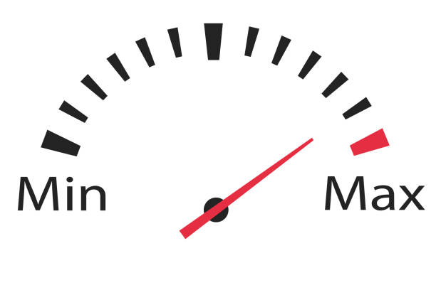 illustrations, cliparts, dessins animés et icônes de capteur de pression de carburant à l’indicateur de valeur de pression maximale - fuel gauge gauge empty fossil fuel