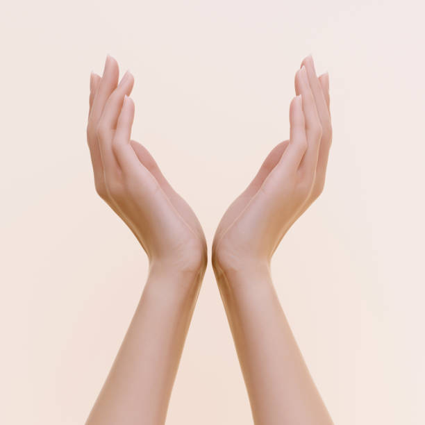 istock Two hands keeping safe or charity gesture, healthcare concept 3d rendering 1400583356