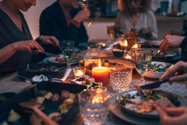 istock Multi-Ethic Group Of Friends Having A Dinner Celebration 1400584926