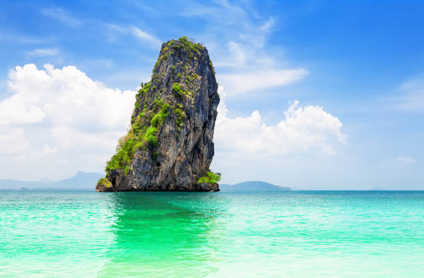 Beautiful beach of Koh Poda island in Krabi province, Thailand. Beautiful beach of Koh Poda island in Krabi province, Thailand. Koh Poda (Poda Island) in Krabi province has white sand beach and crystal clear water. koh poda stock pictures, royalty-free photos & images