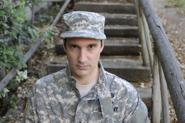 Portrait of a army soldier outdoors