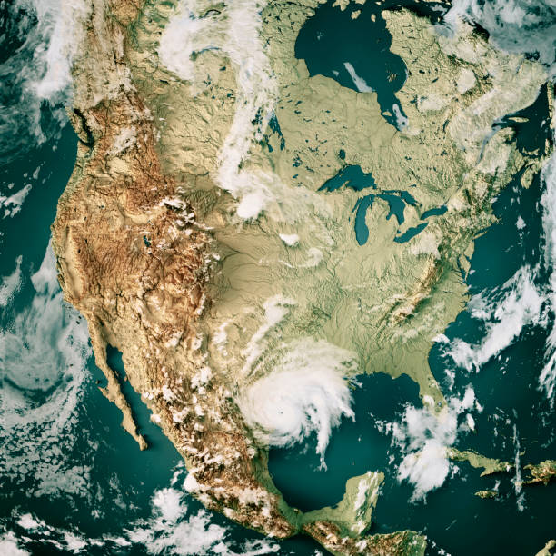 istock USA Topographic Map Hurricane Harvey 2017 Clouds 3D Render Color 1400595401