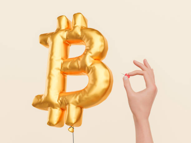 istock Person popping balloon with pin 1400600318
