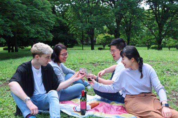 istock Enjoying picnic at park 1400602228