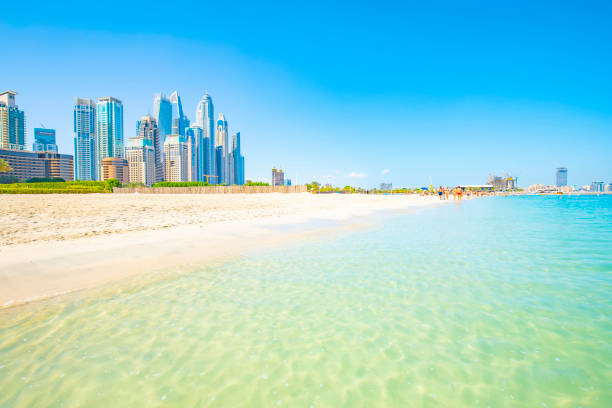 istock Marina beach in Dubai city, UAE 1400603168