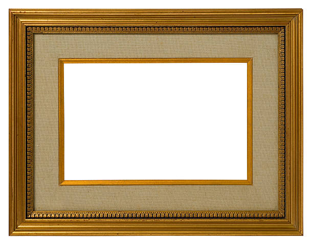 Antique golden frame. stock photo