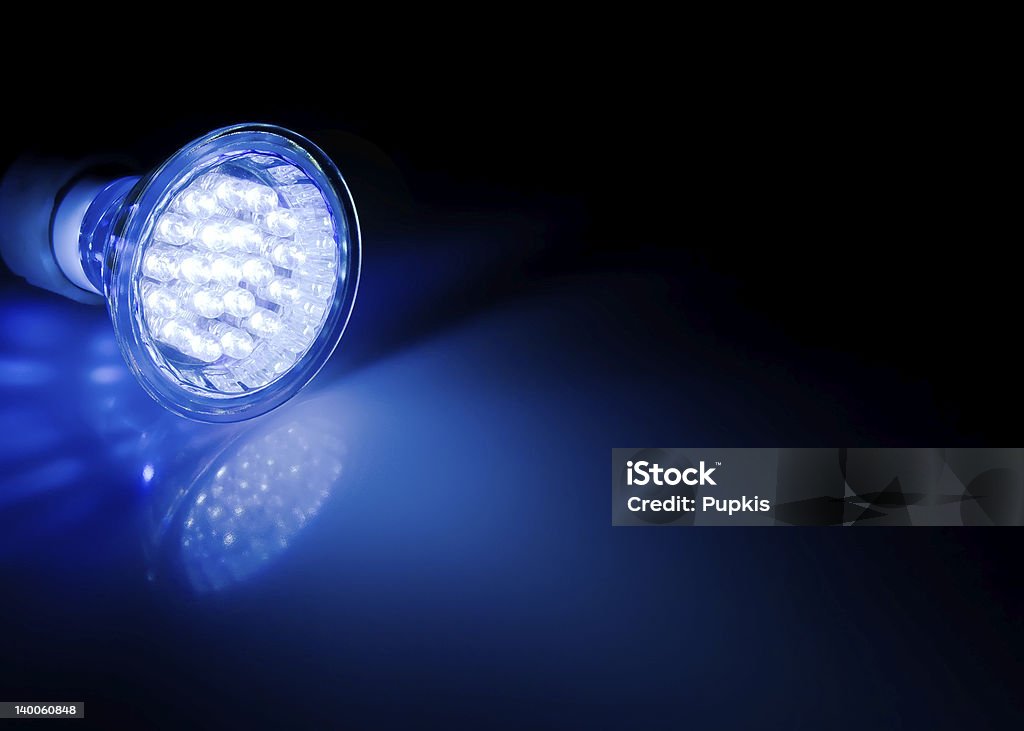 Blue beam of led lamp LED Light Stock Photo