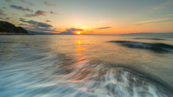 beautiful seascape  in the morning. taken at shimizu japan