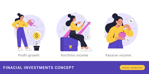 Financial Investments concept. vector art illustration
