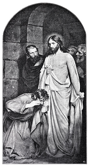 St Thomas Rasul Rasul Thomas Dan Yesus Yang Skeptis Ilustrasi Stok - Unduh Gambar ...