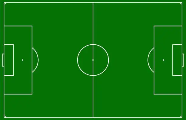 Vector illustration of Soccer field, football pitch vector