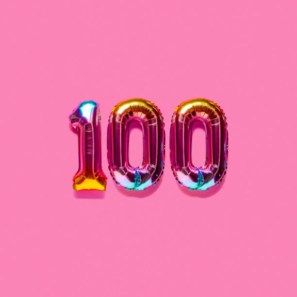 istock Rainbow foil balloon number. Top view. 1400626769