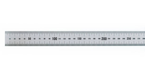 istock Silver stainless steel metal ruler 1400628315