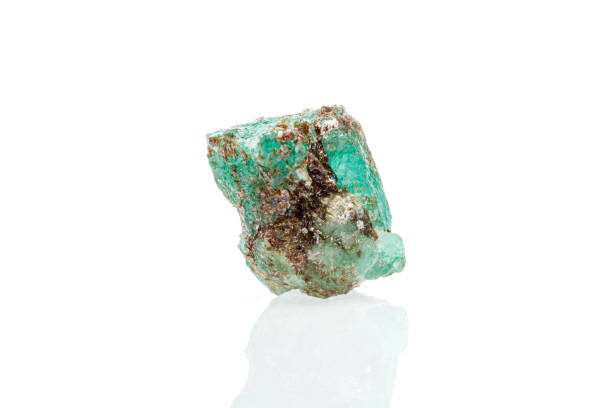 istock macro mineral stone emerald on a white background 1400628987