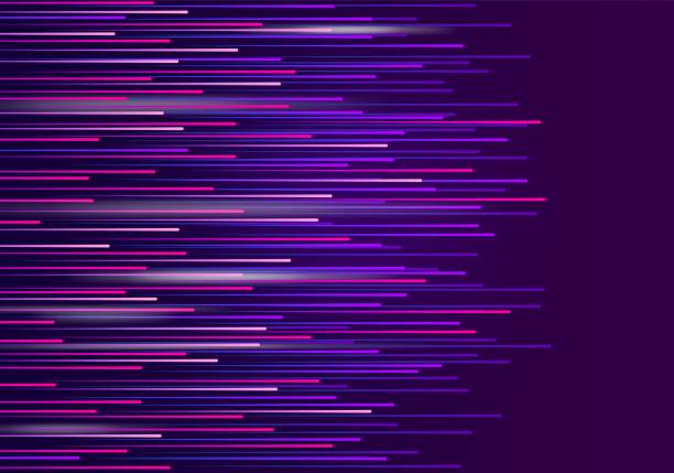 istock Speed line background. Energy neon lines, quick speeding geometric concept. Glowing colorful lights, comic moving flash. Technology or music exact vector banner 1400629058