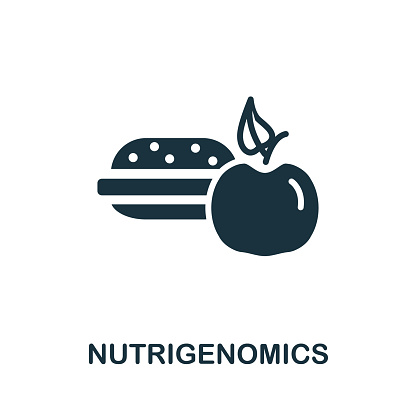 Nutrigenomics icon. Simple illustration from biohacking collection. Creative Nutrigenomics icon for web design, templates, infographics.