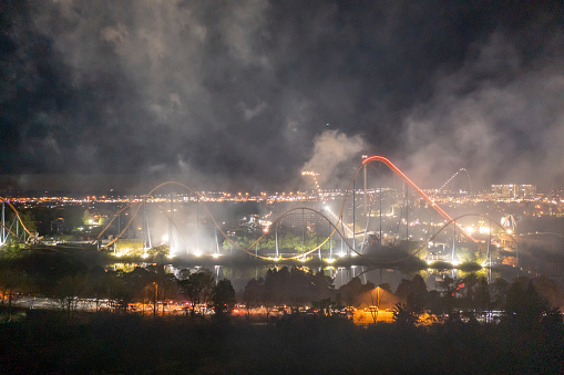 Rollercoaster at theme park, Florida