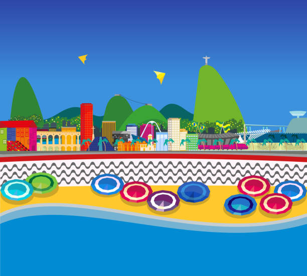 ilustraciones, imágenes clip art, dibujos animados e iconos de stock de río de janeiro, brasil - rio carnival brazil carnival rio de janeiro