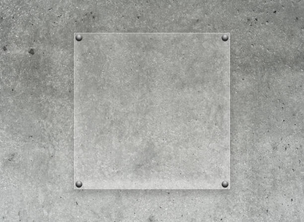istock Mockup of a transparent plate on concrete wall 1400638266