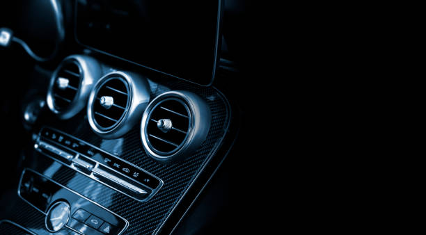 istock Close up car ventilation system and air conditioning with black copyspace 1400638414