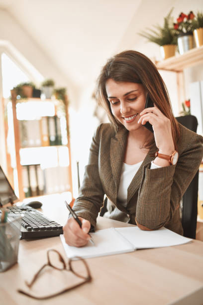 istock Business Woman Making Break At Office After Finished Poll 1400638471