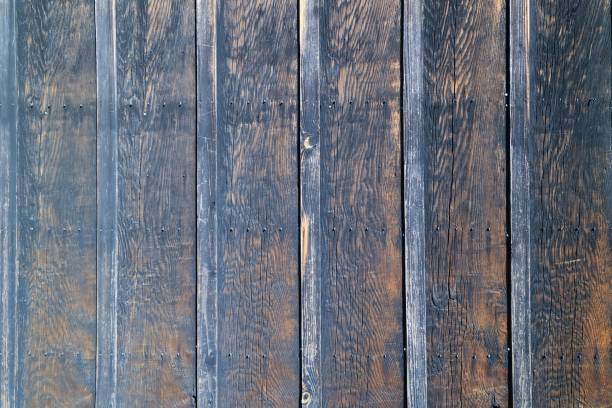 Old retro wood grain wall texture background material stock photo