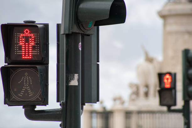 istock red traffic light for pedestrian crossing 1400639549