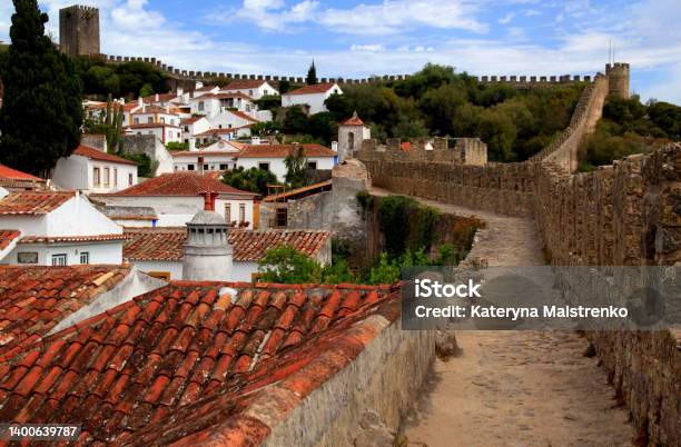 View Of The Historic Part Of The Town Of Obidos Portugal Stock Photo - Download Image Now