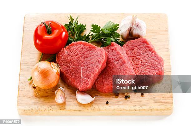 Fresh Raw Beef On Cutting Board Stock Photo - Download Image Now - Beef, Color Image, Cutting Board