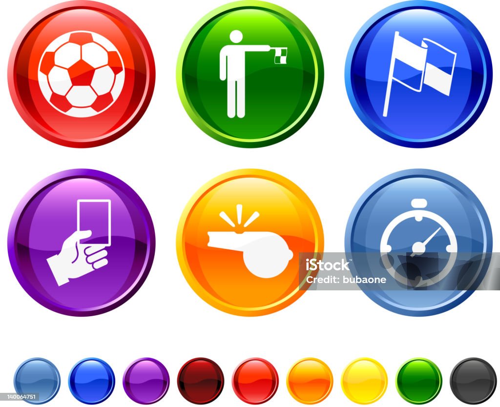 soccer referee icon set Referee stock vector