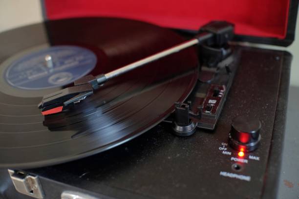istock The Gramophone music player plays the phonograph record 1400648177