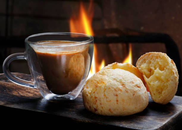 istock Cheese bread with cup of coffee 1400648269