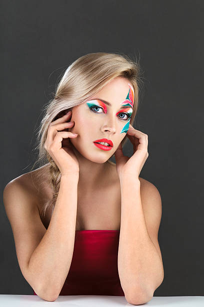 istock Beautiful young woman with creative make-up 140065333