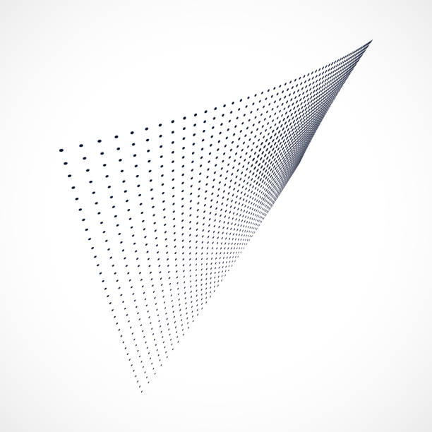 Vector blue half tone dots grids pattern background vector art illustration