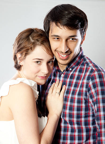istock Happy romantic couple together 140065656