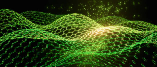 istock Abstract technology background Computer matrix Particle futuristic cyber background 3D rendering 1400656872