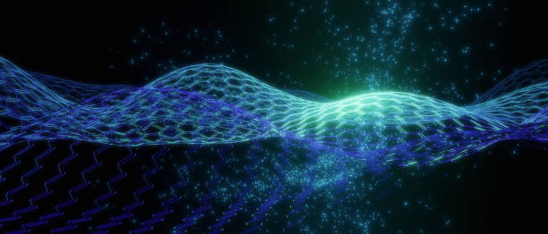 istock Abstract technology background Computer matrix Particle futuristic cyber background 3D rendering 1400656883