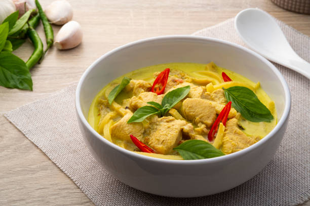 istock Green curry chicken breast and preserved bamboo shoots 1400659334