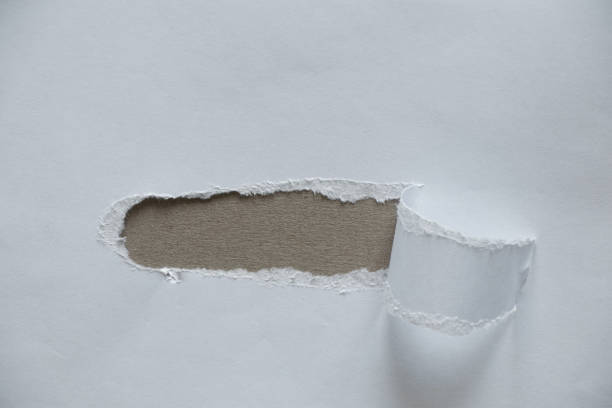istock white torn paper with a hole in the middle, torn paper, space for text, white paper 1400659411
