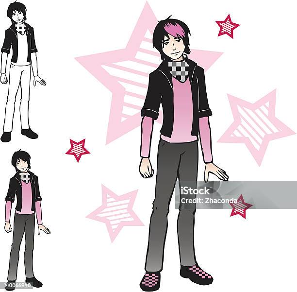 Emo Boy Stock Illustration - Download Image Now - Fringe, Hairstyle, Manga Style