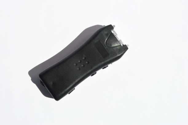 istock compact stun gun for self-defense, protection from attack. 1400669542