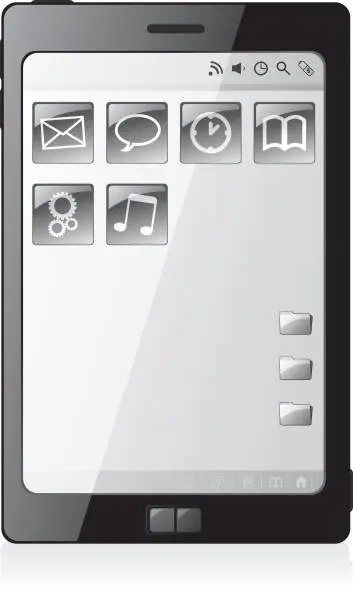 Vector illustration of Touch screen cell phone