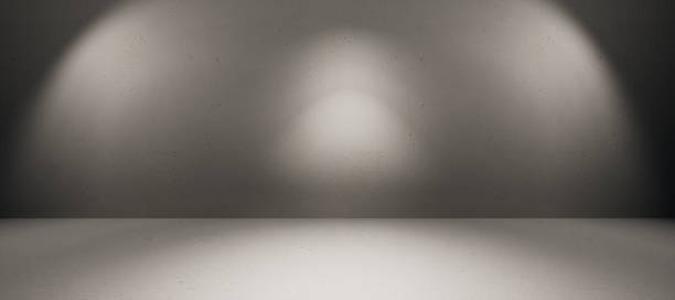 istock spotlight on stage, concrete wall and floor, wall with floor, empty stage with spotlights for exhibit 1400674503