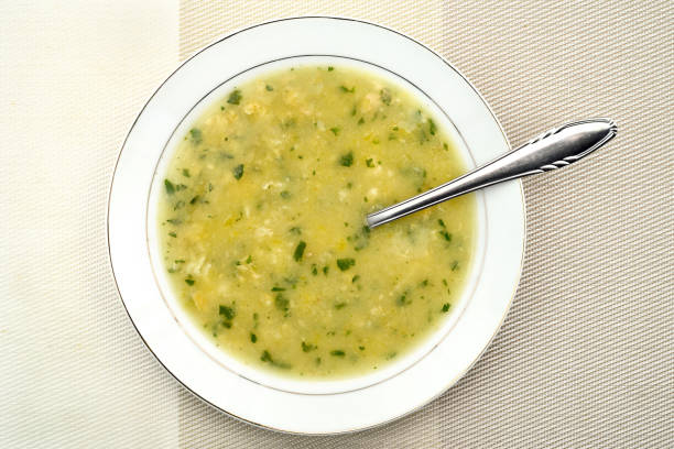 istock Homemade semolina and egg soup 1400682421