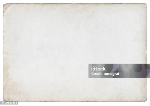 Vintage Paper Background Isolated Stock Photo - Download Image Now - Paper, Textured, Old-fashioned