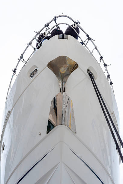 seasonal mending for boat - repairing sky luxury boat deck imagens e fotografias de stock