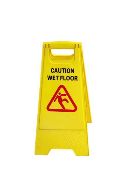 istock Yellow sign caution wet floor 1400688914